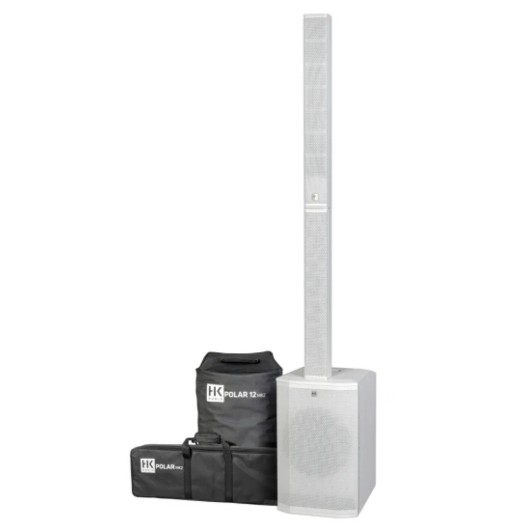 HK Audio HK-POLAR-12-MKII-WHT 2000W Active Column Loudspeaker System (White)