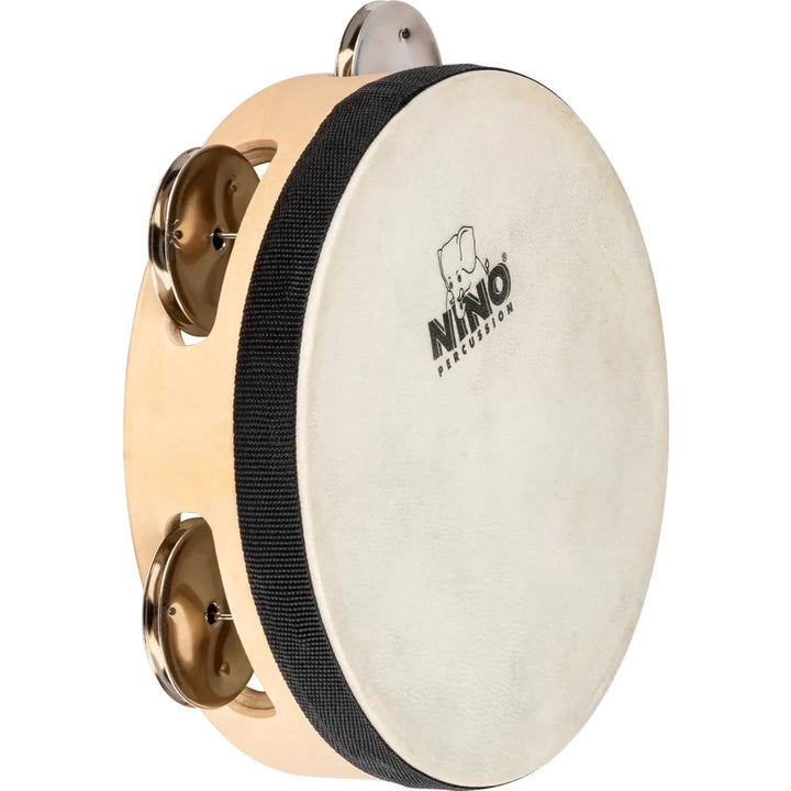 Nino Percussion Single Row Headed Wood Tambourine - 6''