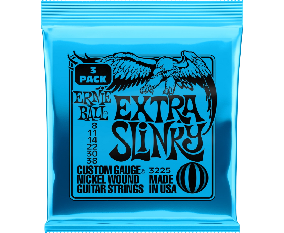 Ernie Ball 3225 Extra Slinky 8-38 (3 Pack)