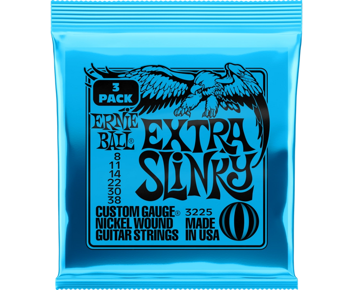 Ernie Ball 3225 Extra Slinky 8-38 (3 Pack)
