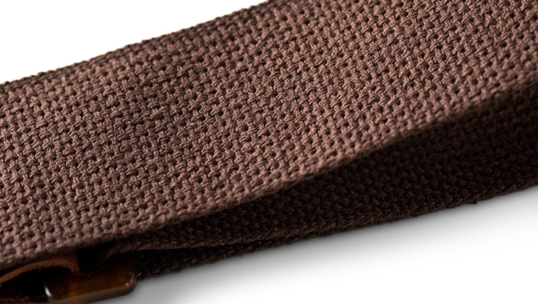 Taylor GS MinI Strap,Chocolate Brown Cotton,2"