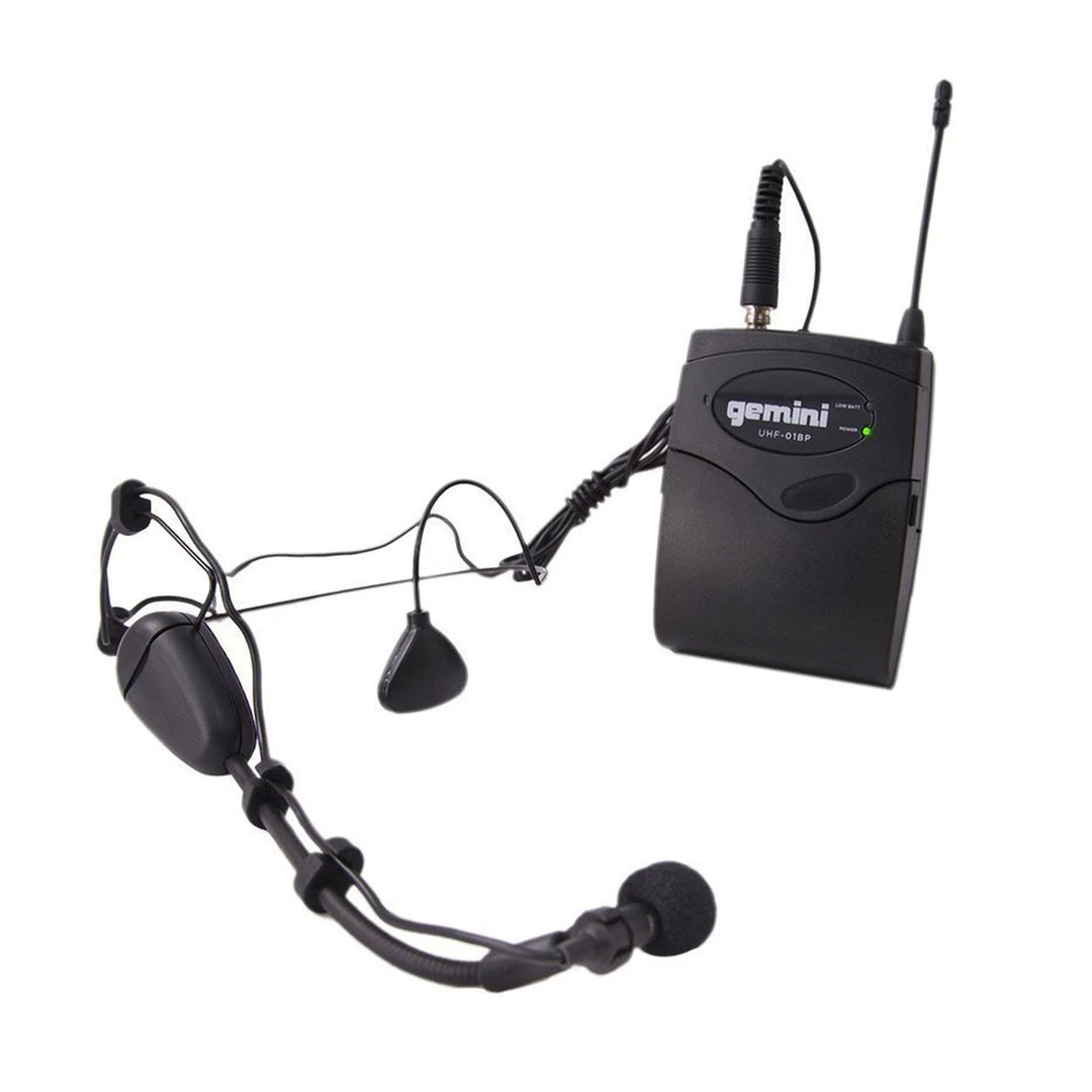 Gemini UHF-02HL Dual-Channel UHF Wireless Microphone System - Lavalier / Headset (S12 517.6+521.5)