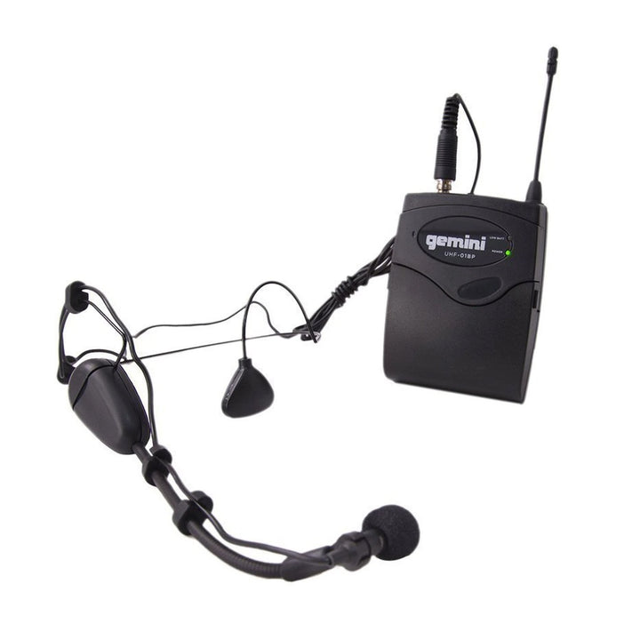 Gemini UHF-02HL Dual-Channel UHF Wireless Microphone System - Lavalier / Headset (S12 517.6+521.5)