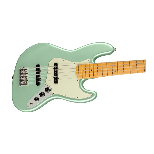 Fender American Professional II Jazz Bass V Maple Fingerboard Electric Bass Guitar - Mystic Surf Green