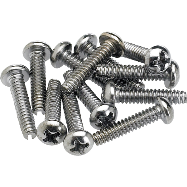 Fender Pickup and Selector Switch Mounting Screws (12) - Chrome