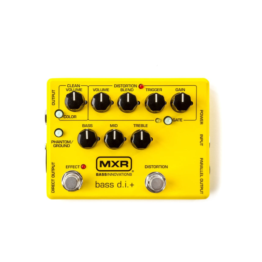 MXR Bass DI+ Distortion Guitar Pedal (Special Edition Yellow) - M80Y