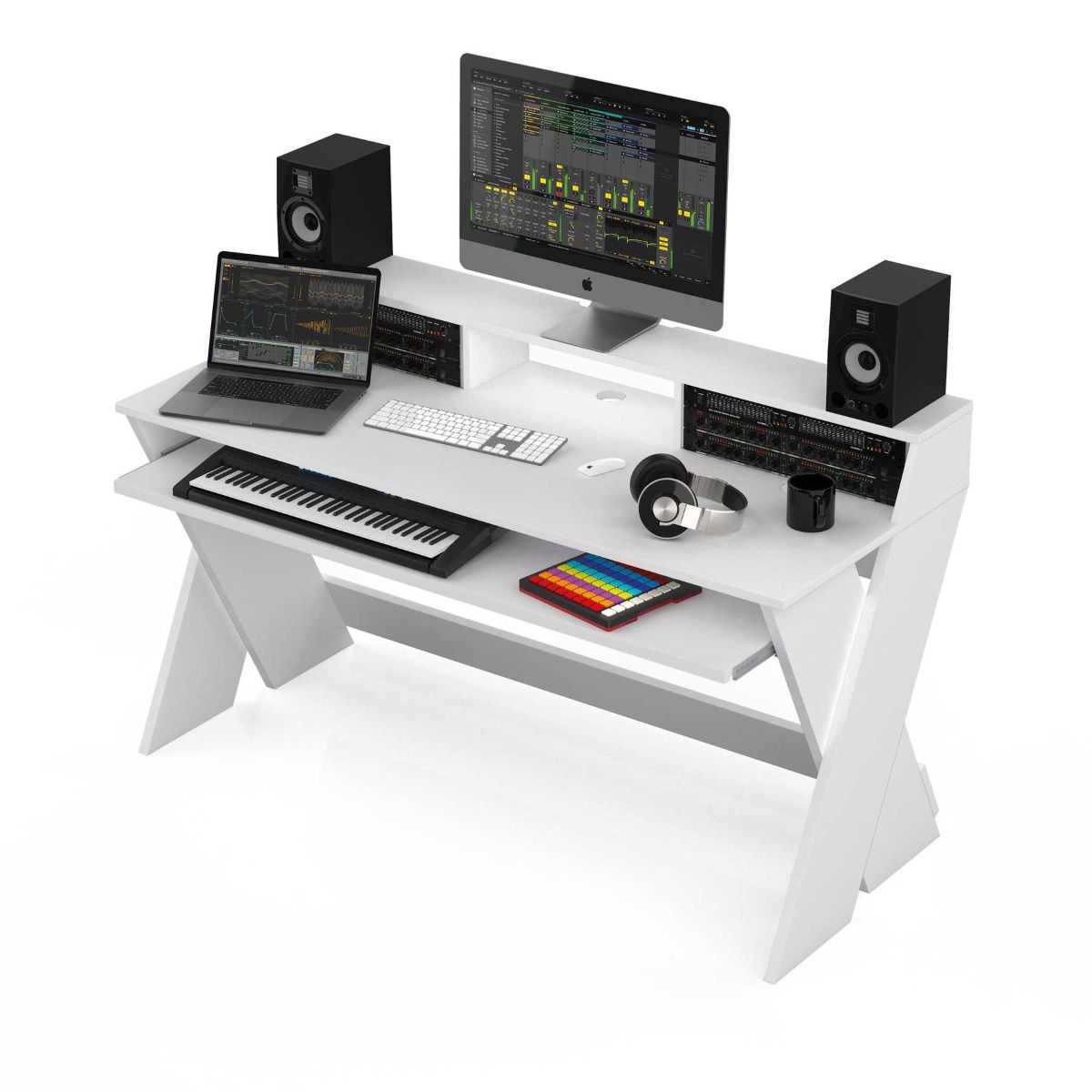 Glorious Sound Desk Pro Studio Workstation Desk - White – Music