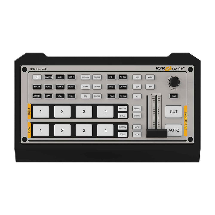 BZBGEAR - 4-Channel Live Streaming HDMI Mini Switcher Mixer with HDMI/USB C Output