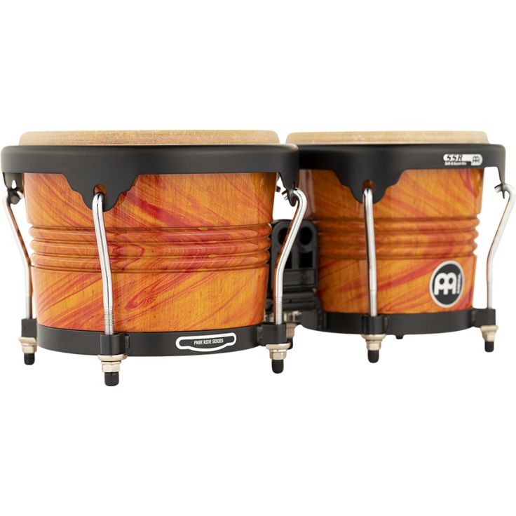 Meinl Percussion MarathonÂ® Designer Series FWB190 Wood Bongo Amber Flame