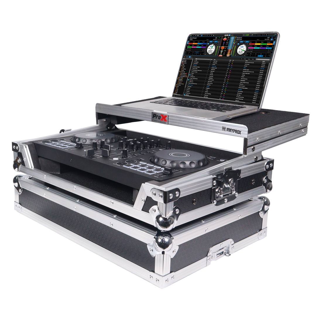ProX X-DDJFLX4LT ATA Flight Road Case For Pioneer DDJ-FLX4 DDJ-400 DDJ-SB3 DJ Controller with Laptop Shelf