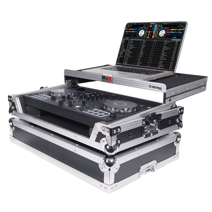 ProX X-DDJFLX4LT ATA Flight Road Case For Pioneer DDJ-FLX4 DDJ-400 DDJ-SB3 DJ Controller with Laptop Shelf
