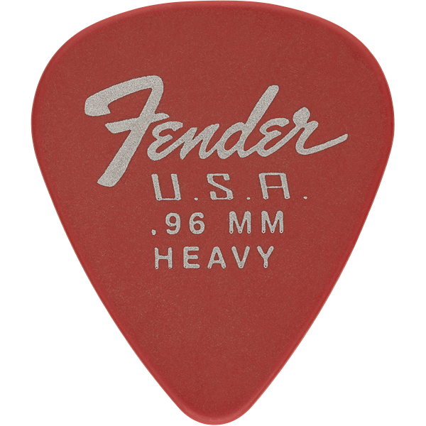 Fender Dura-Tone Delrin Pick, 351-shape, 12-Pack - Fiesta Red