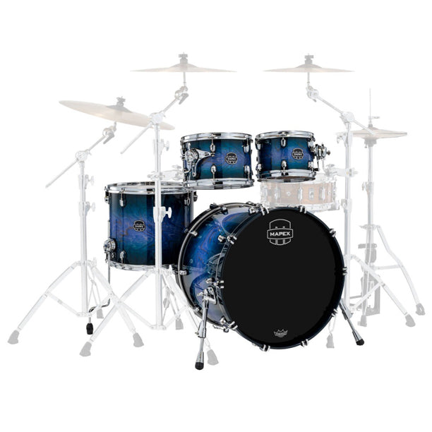 Mapex Saturn VI 4-Piece Shell Pack (22,10,12,16) - Cobalt Burst