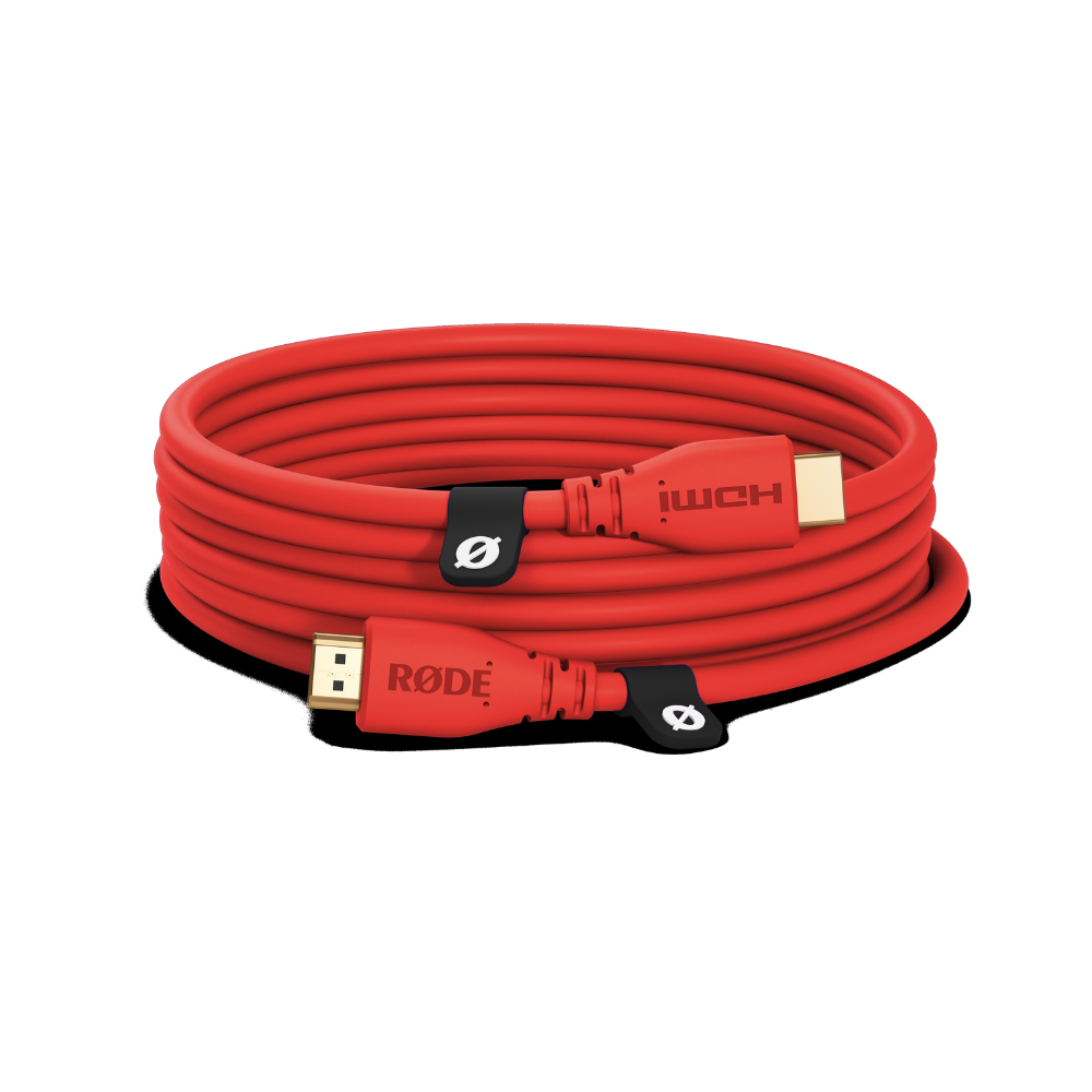 Rode HDMICABLE3M-R 3M - 2.0 HDMI Cable, (dia 6mm) - Red