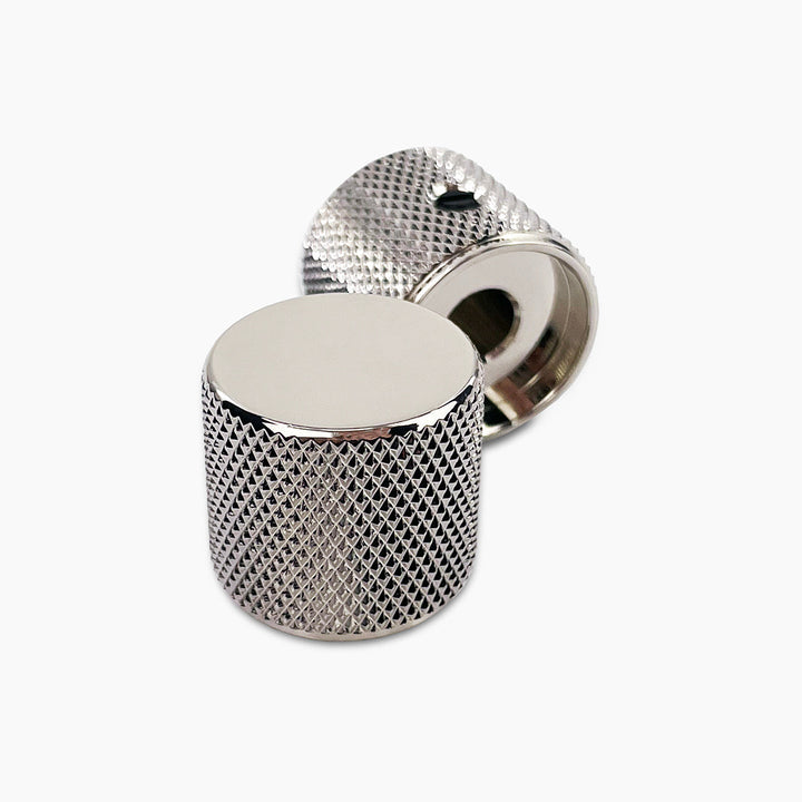 Allparts MK-0115-B01 Nickel Barrel Knobs - 50 Piece Bulk Pack