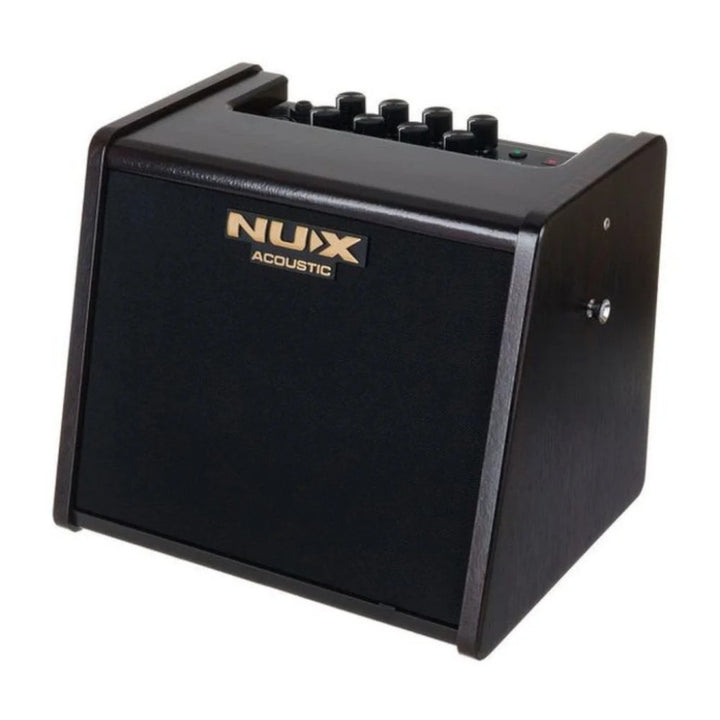 The NUX AC-25 is a compact, 25-watt acoustic amplifier designed for musicians on the move. Whether you're busking on the streets, performing at small venues, or practicing at home, the AC-25 delivers rich, natural sound with its 6.5" speaker and advanced amp modeling technology. Its built-in rechargeable battery offers up to 4 hours of playtime, ensuring you have the freedom to perform anywhere.