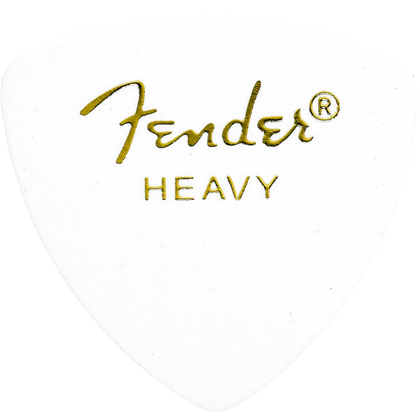 Fender Guitar Pick 346 Shape Classic Celluloid - White - Heavy, 12-Count