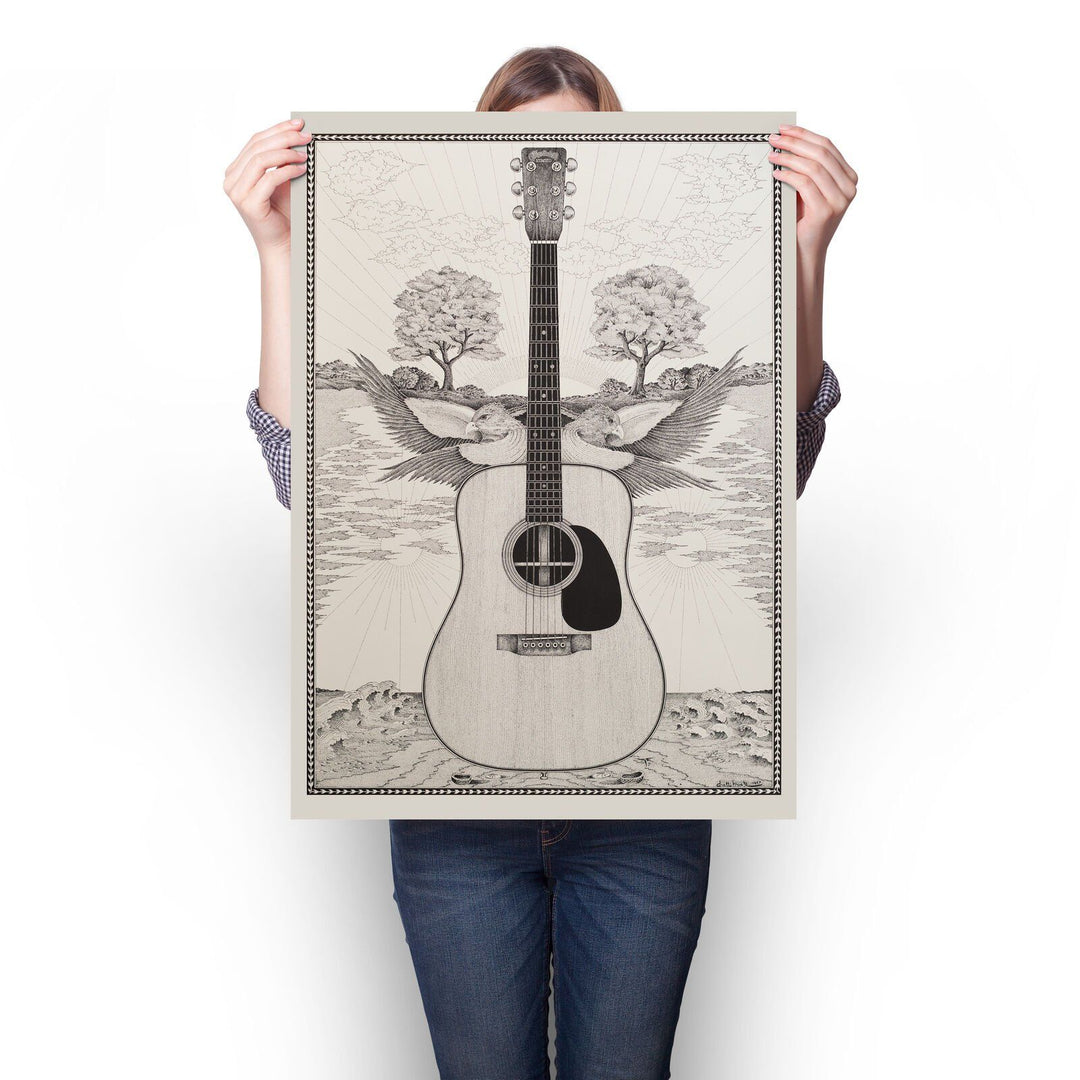 Martin 18ZDB D-28 – Martin Print, Pen and Ink Drawing