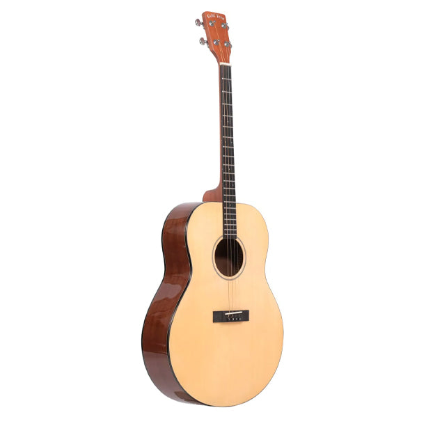 The Gold Tone TG-10 tenor guitar has a strong laminated wood body that is very stable through changing weather conditions. The bolt-on neck assures easy serviceability and the playing action is low and comfortable. Tuned like the tenor banjo, the TG-10 is ideal for chord-melody style playing. Speaking of tenor banjo players, every one of you should have a TG-10 in your bag o' tricks.