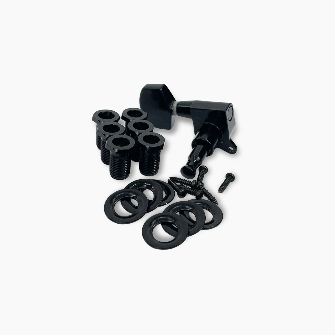Allparts TK-7114-003 True Tune Mid Size Tuners, 3x3, Black