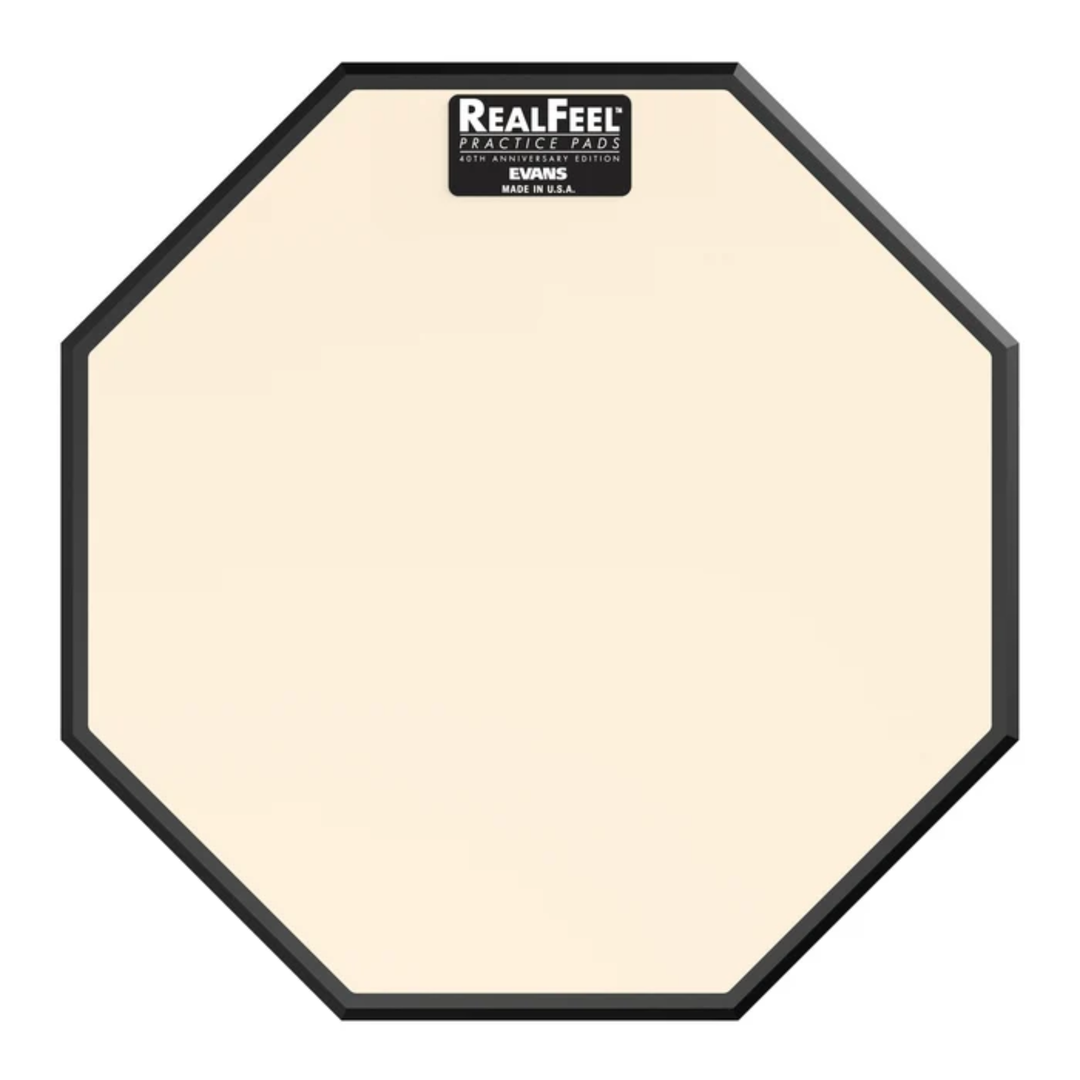 Evans RF12G-40TH RealFeel 12" Practice Pad 40th Anniversary (Black/Tan)