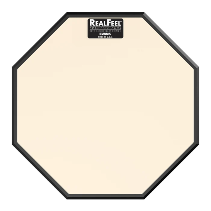 Evans RF12G-40TH RealFeel 12" Practice Pad 40th Anniversary (Black/Tan)