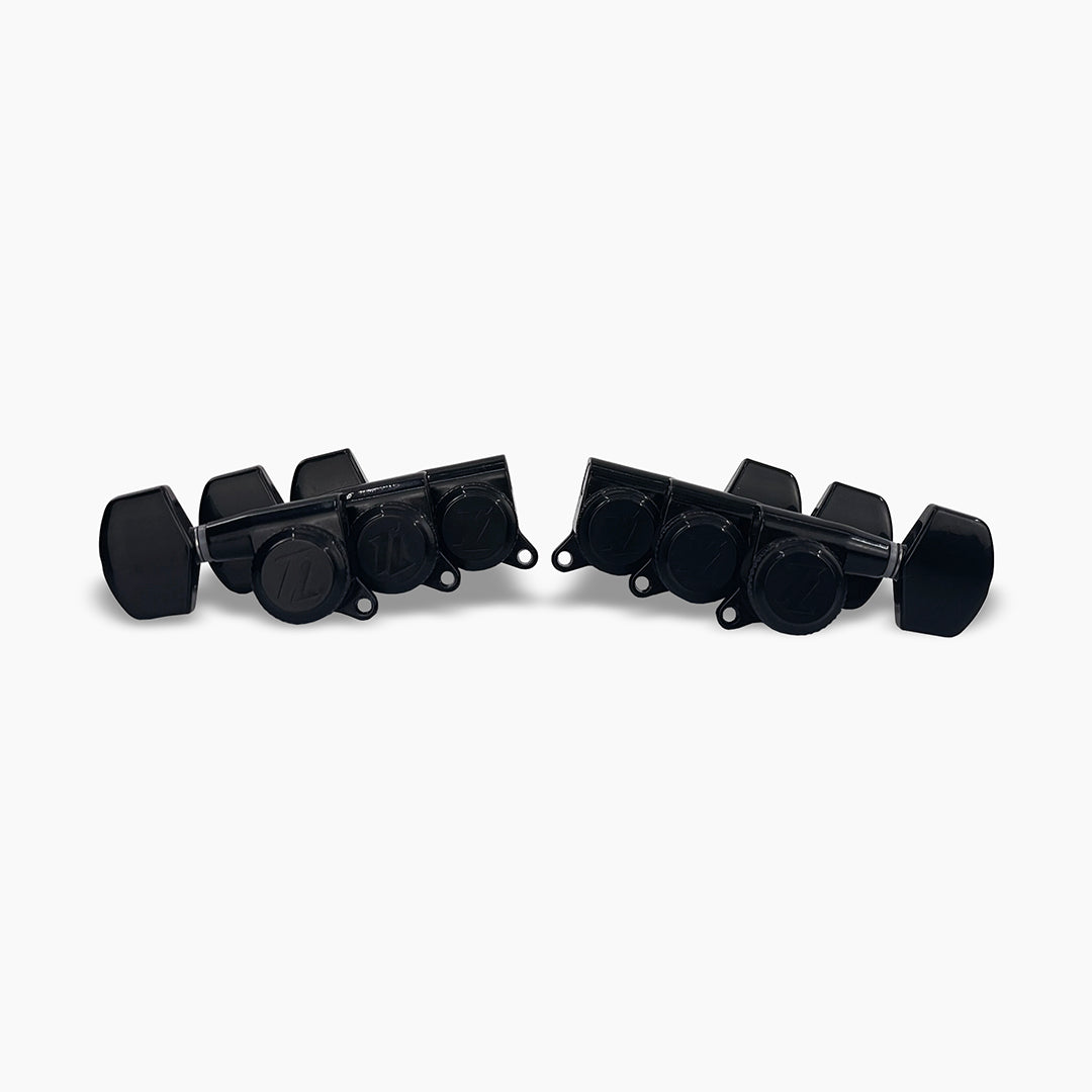 Allparts TK-7117-003 True Lok Mid Size Locking Tuners, 3x3, Black