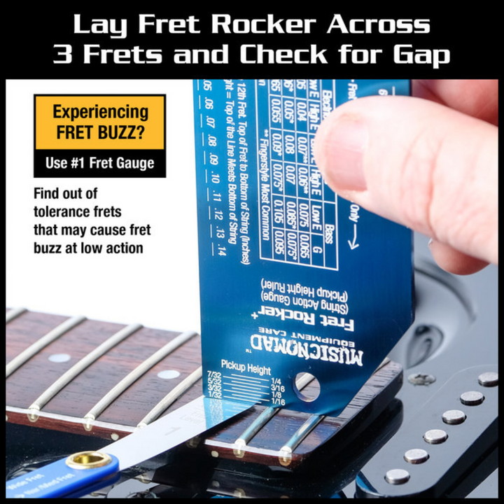 MusicNomad FRET-GAUGE Precision Fret Gauge w/ 4-Key Measurements