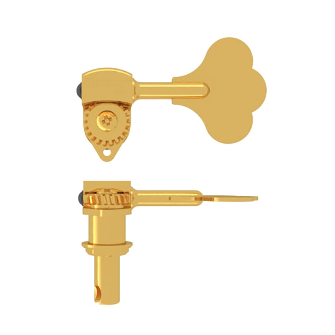 Allparts TK-7755 Hipshot Ultralite Clover Leaf Bass Key Gold