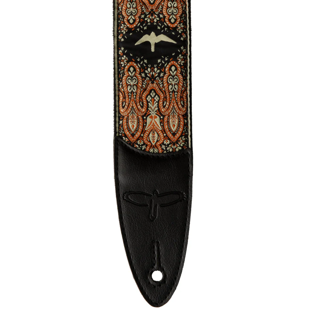 PRS 2" Guitar Strap Custom Jacquard Birds Fleur - Peach