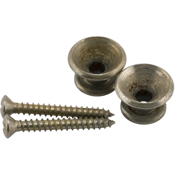 Fender Road Worn Strap Buttons (2) - Nickel