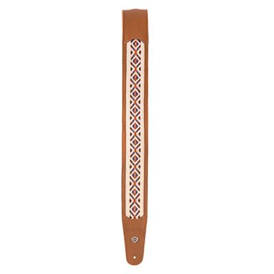 D'Addario 25WH00-DX 2.5 Whyb Leather Guitar Strap - Desert