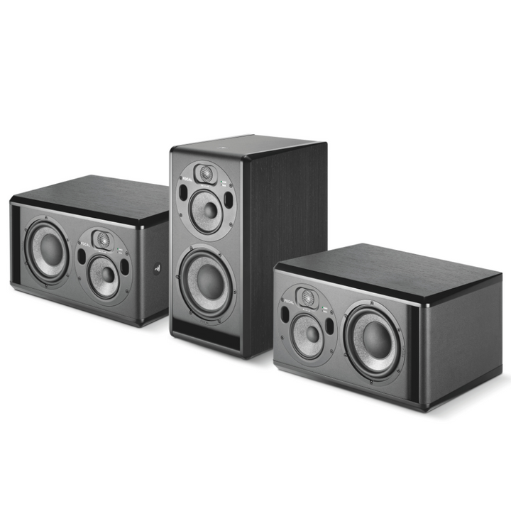 Focal TRIO 6 3-way active monitor - Black / 8" LF woofer + 5" midrange + 1" Beryllium tweeter + Dual Focus Mode - Black