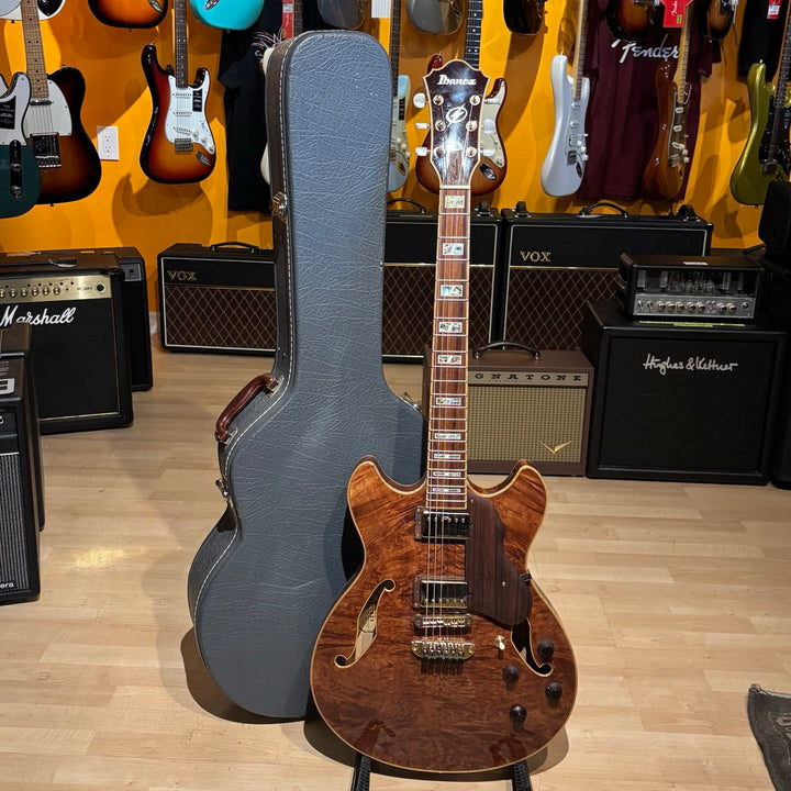 Ibanez - LTD ED Artist Artcore Custom AS103BM-ABR-12-01 Burled Mahogany w/ OHSC (2007) - USED