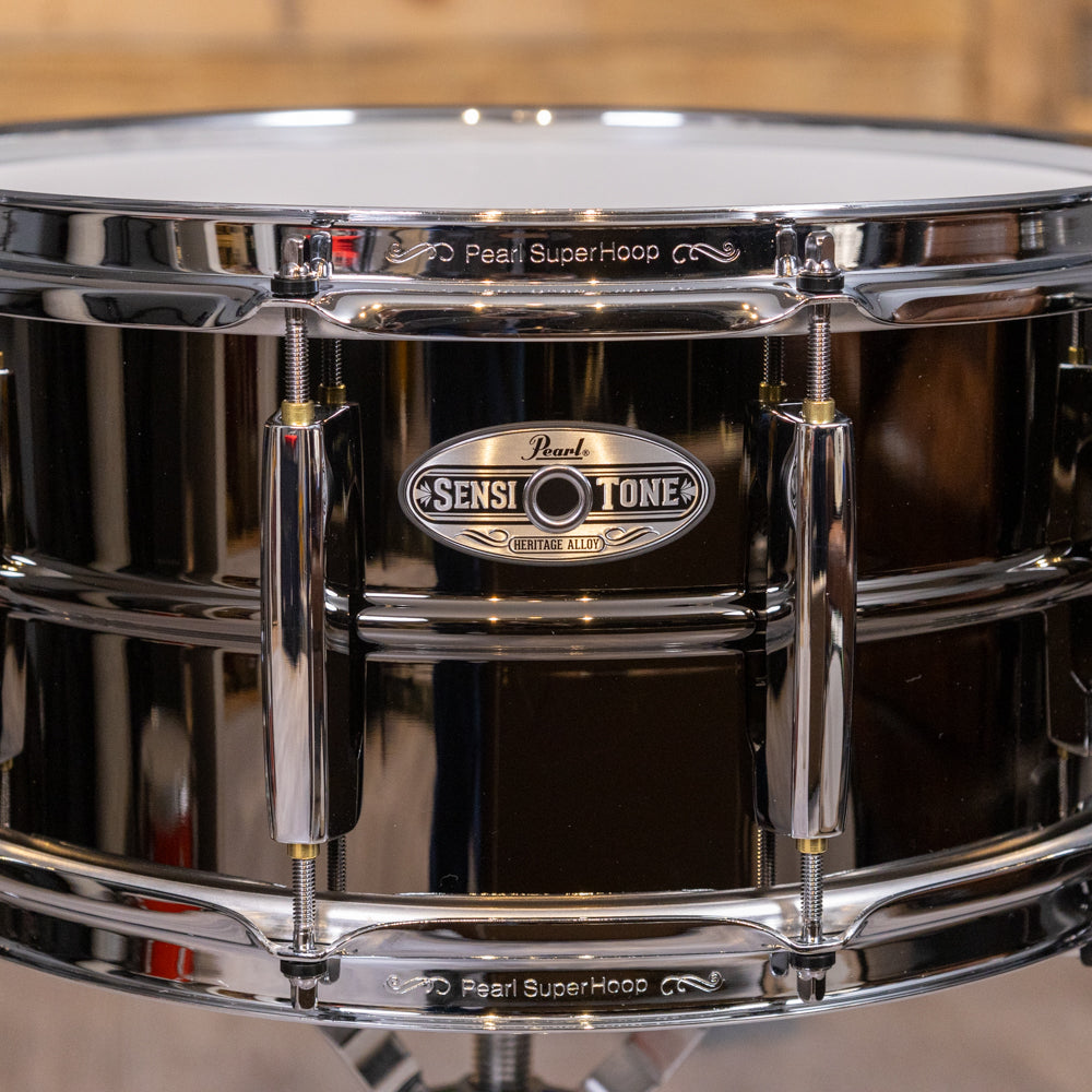 Pearl STH1465BR SensiTone 14”x6.5” Heritage Alloy Snare Drum - Black Nickel-over-Brass