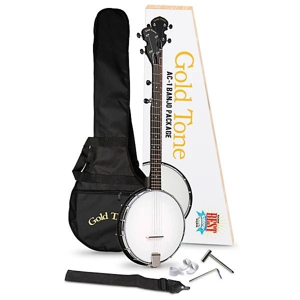 Gold Tone AC-1 5-String Open Back Banjo Package