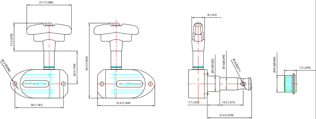 Allparts TK-7960 Grover® 3x3 Imperials Tuners Chrome 105C