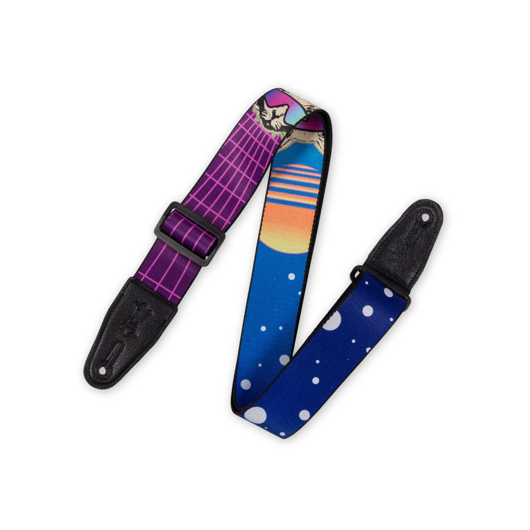 Levy's 2” Polyester Guitar Strap - Cyber Cat