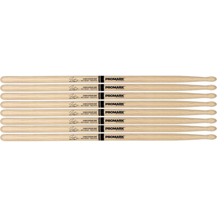 Promark PW747W-4P Neil Peart 747 Shira Kashi Oak Drumstick, 4-Pack