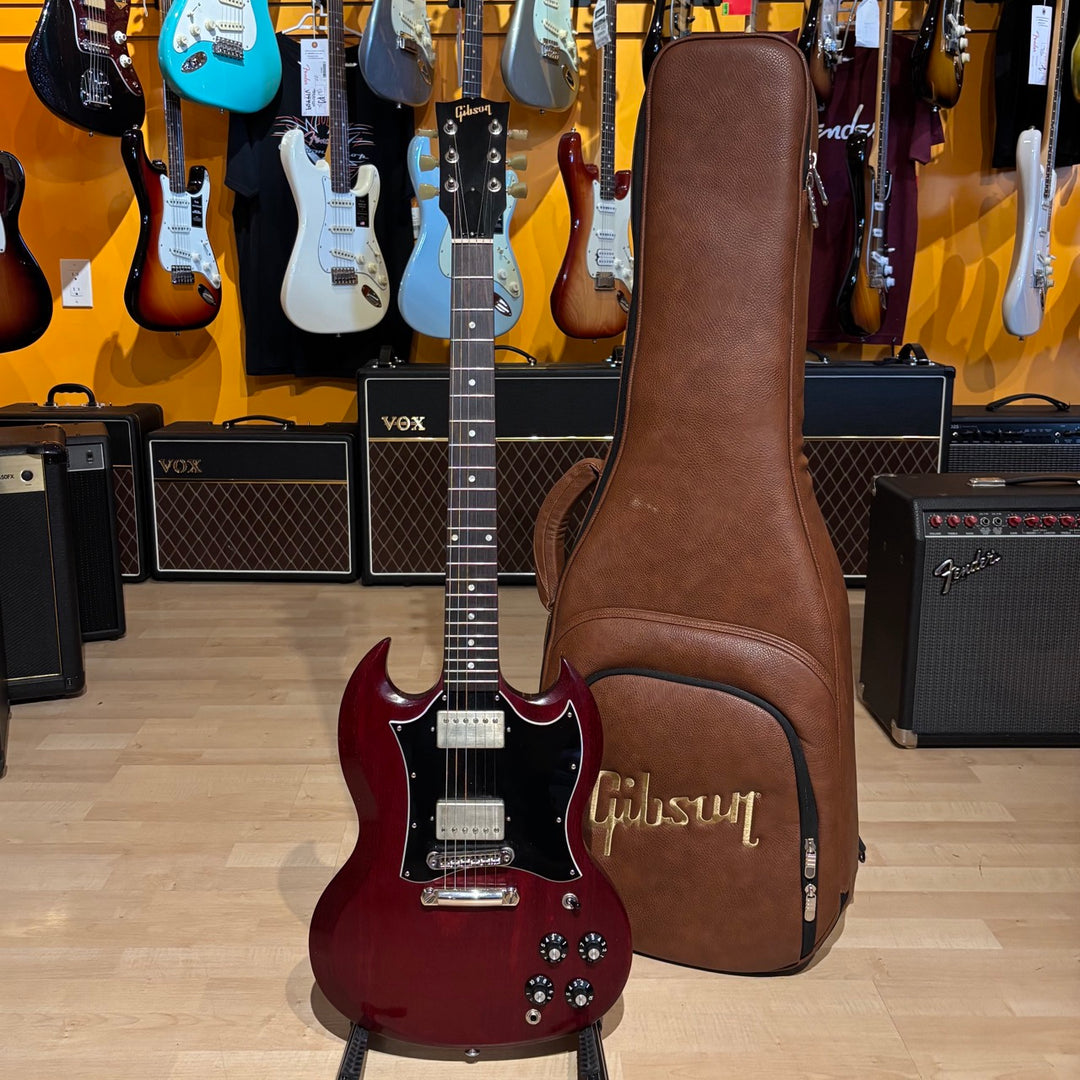 Gibson - SGT Worn Satin Cherry w/ Suhr Doug Aldrich Hot HB Pickup Set & Gibson Gig Bag (2017) - USED