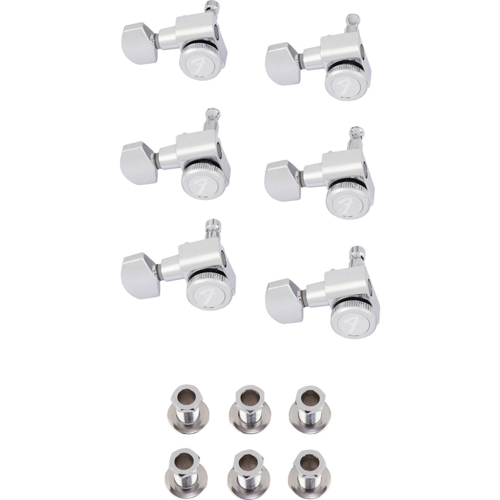 Fender Locking Stratocaster/Telecaster Tuning Machines, Left-Handed - Polished Chrome