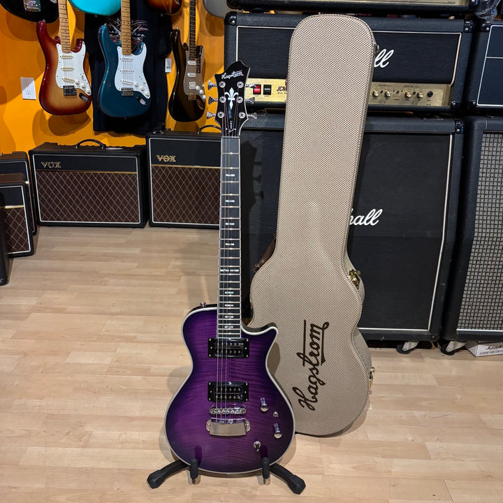 Hagstrom ULSWE-MQB Ultra Swede Electric Guitar with Hard Shell Case (Mystique Burst)