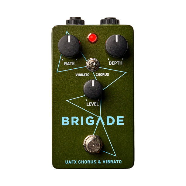 The UA UAFX Brigade Chorus and Vibrato compact pedal delivers the warm, lush bucket-brigade chorus and vibrato sounds that defined classic guitar tones of the 1970s and '80s. Built on UAFX processing technology in a compact pedalboard-friendly format.