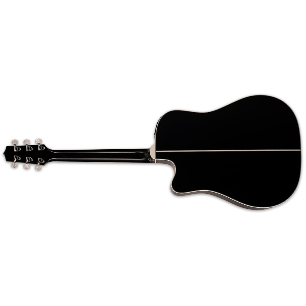 Takamine EF381DX Dreadnought Cutaway 12 str - Solid Cedar Top - Gloss Black Finish  - RH Acoustic Electric Guitar CT4BII preamp - SH200A Semi-hard Case