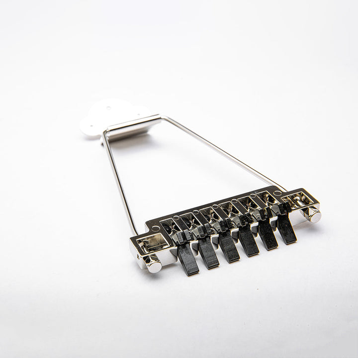 Allparts TP-3340-001 Leo Quan Badass FTT™ Fine Tuner Trapeze Tailpiece, Nickel