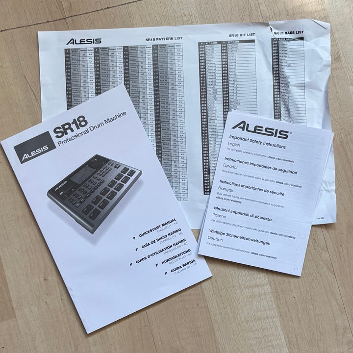 Alesis - SR18 Professional Drum Machine w/ Box, PWR Supply & User Guide - USED