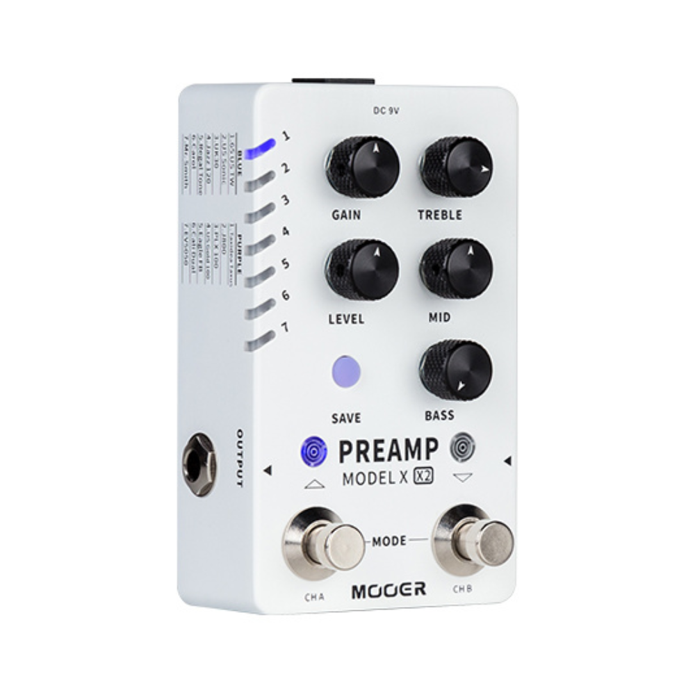 Mooer M725 Preamp Model X2 Digital Effects Pedal