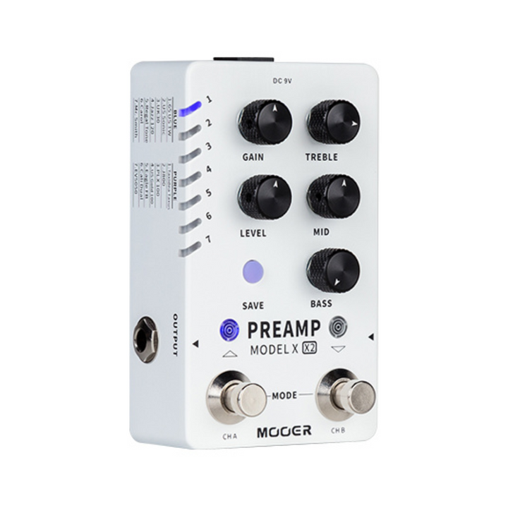 Mooer M725 Preamp Model X2 Digital Effects Pedal