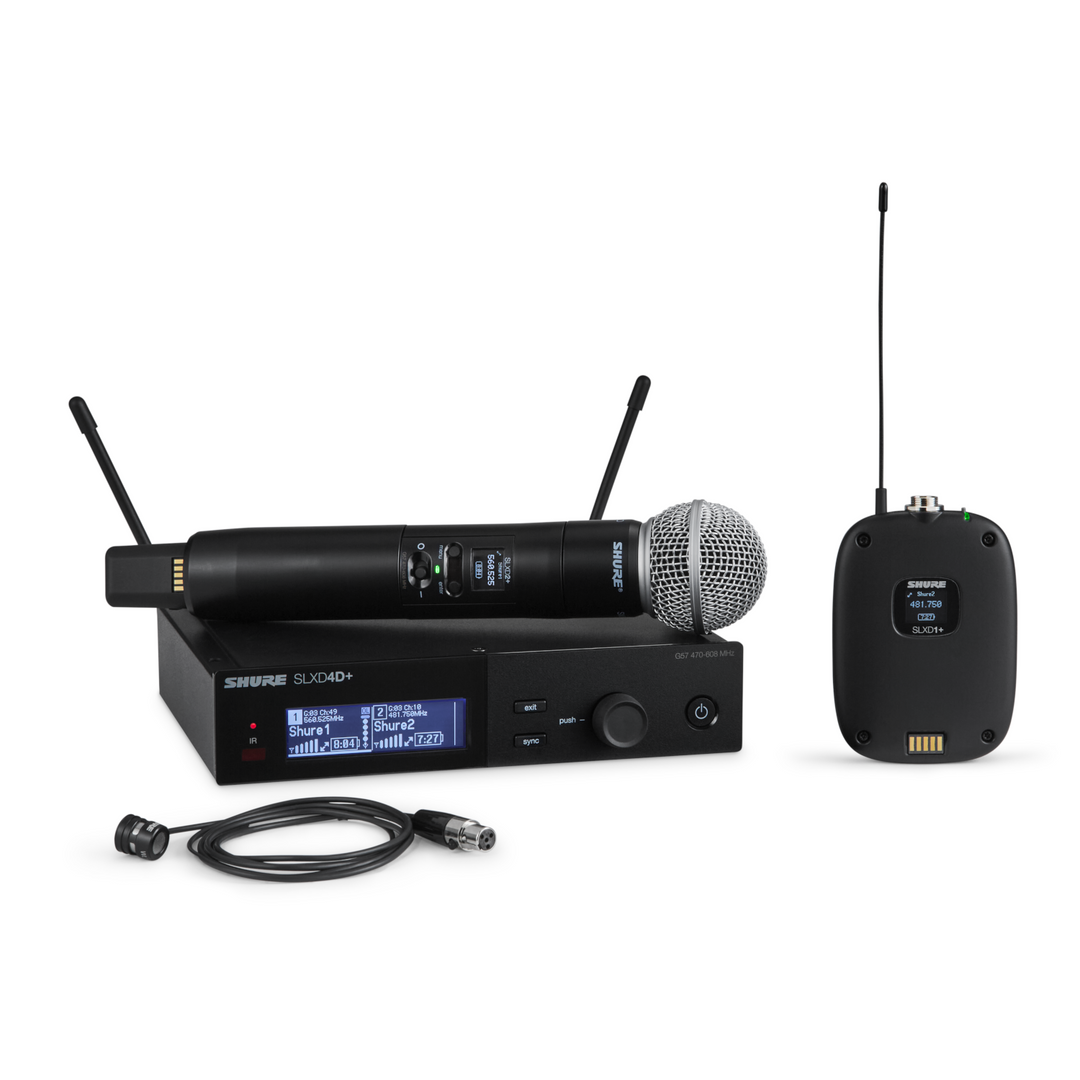 Shure SLXD124+/85M-G57 Combo System SM58 WL185