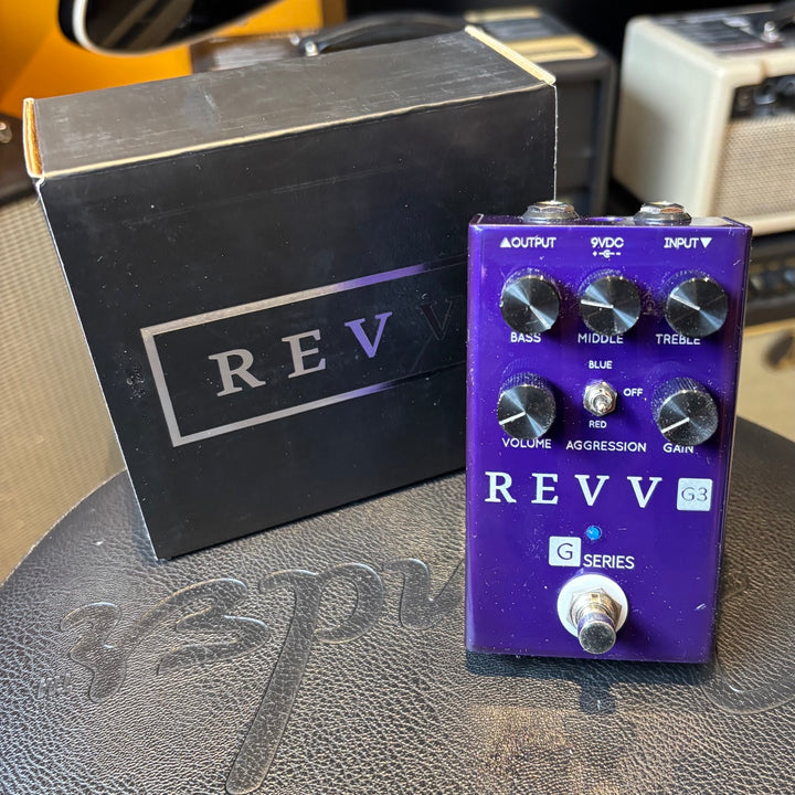 Revv - G3 Overdrive - Distortion w/ Box  (V1 - Purple) - USED